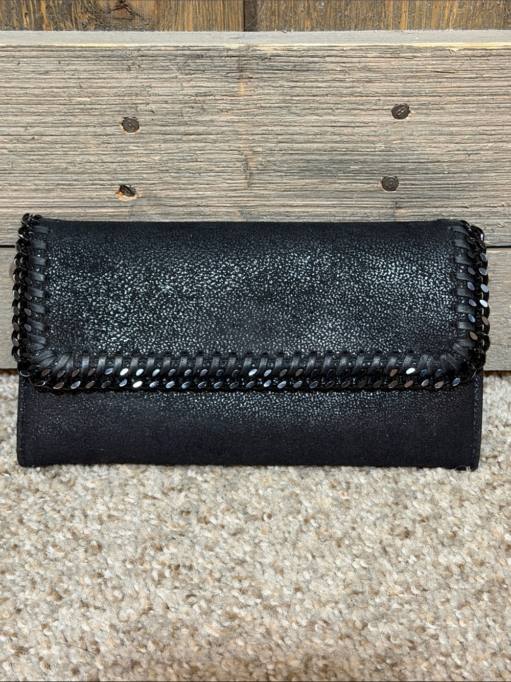 Stella McCartney Falabella Continental Wallet
Black Chain Trim Made in Italy